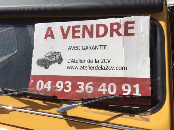 Vente 2cv